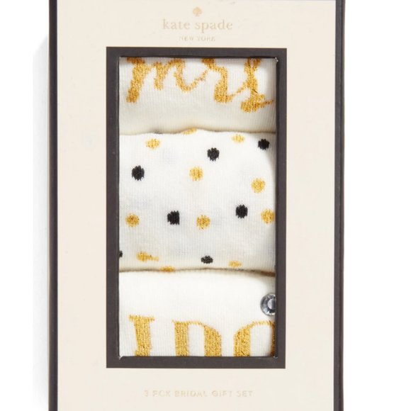 kate spade i do - bride 3-pack crew socks nwt - Picture 5 of 5